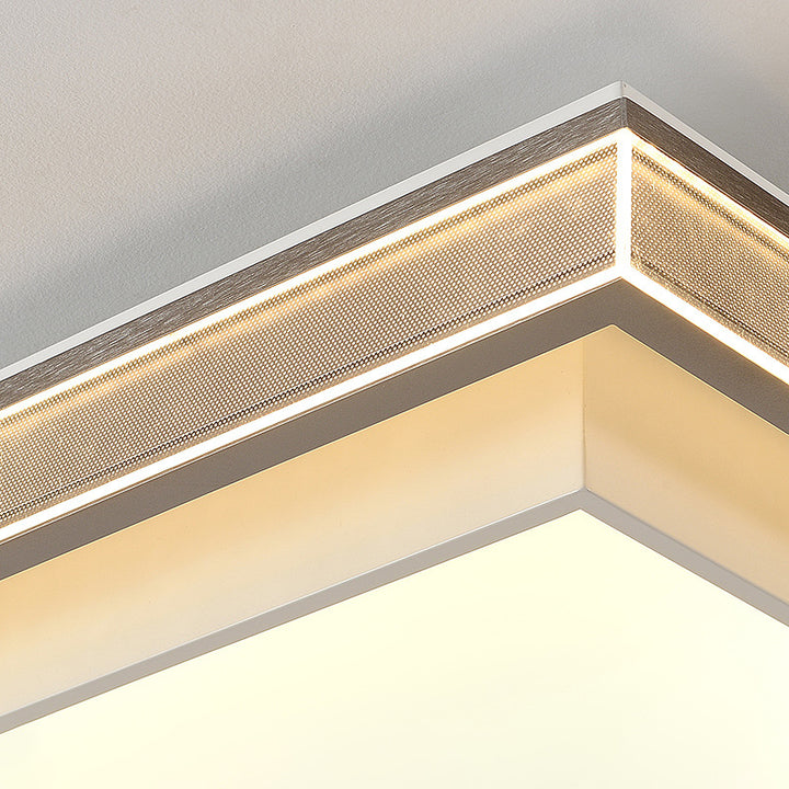 Modern Minimalist Iron Aluminum Acrylic Geometric LED Flush Mount Ceiling Light For Bedroom And Living Room