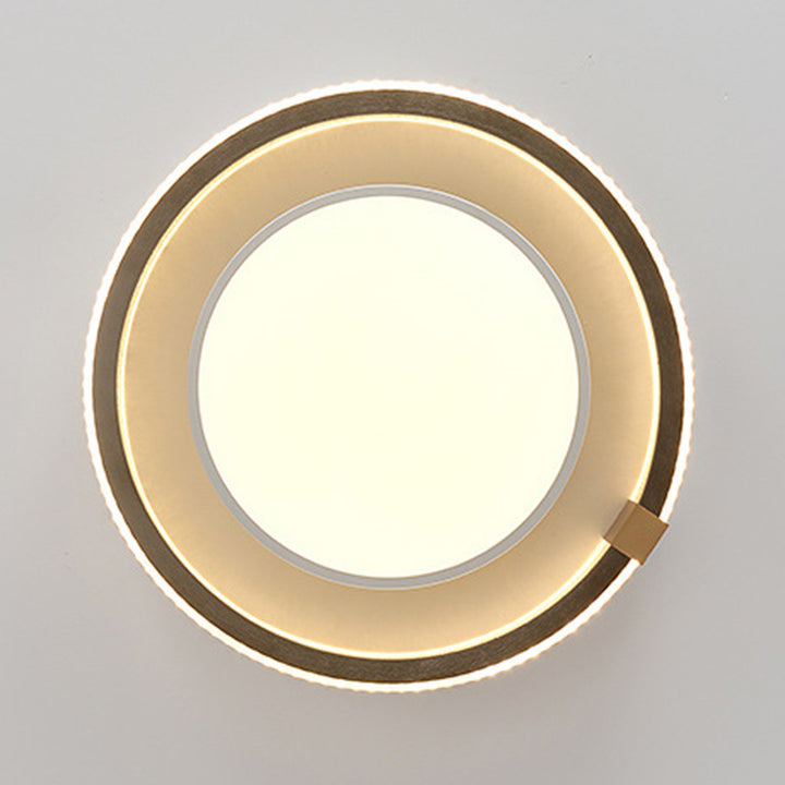 Modern Minimalist Iron Aluminum Acrylic Geometric LED Flush Mount Ceiling Light For Bedroom And Living Room