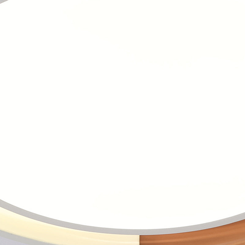 Plafonnier LED Rond en Métal Minimaliste Moderne pour Chambre et Salon 