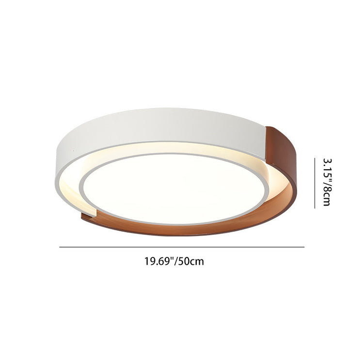 Plafonnier LED Rond en Métal Minimaliste Moderne pour Chambre et Salon 