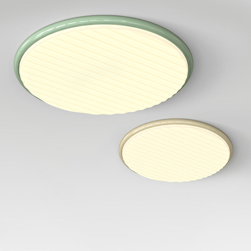 Plafonnier LED rond en fer acrylique nordique contemporain pour chambre et salon 