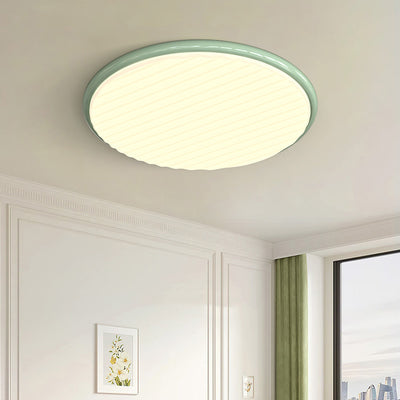 Plafonnier LED rond en fer acrylique nordique contemporain pour chambre et salon 
