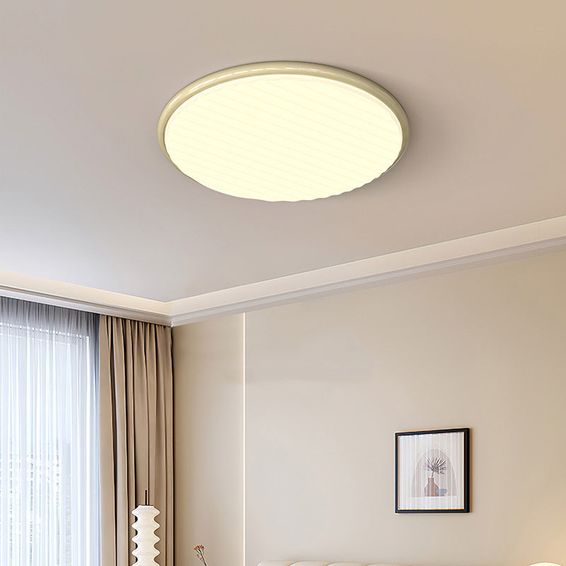 Plafonnier LED rond en fer acrylique nordique contemporain pour chambre et salon 