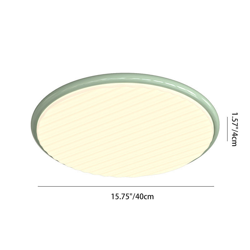 Plafonnier LED rond en fer acrylique nordique contemporain pour chambre et salon 