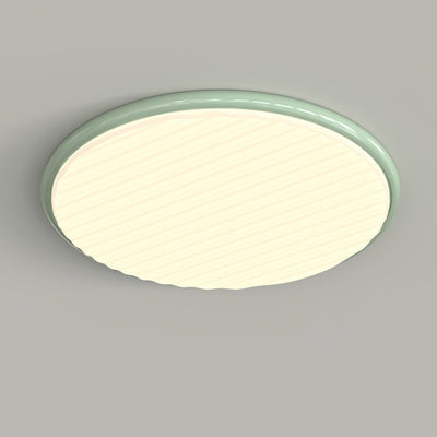 Plafonnier LED rond en fer acrylique nordique contemporain pour chambre et salon 