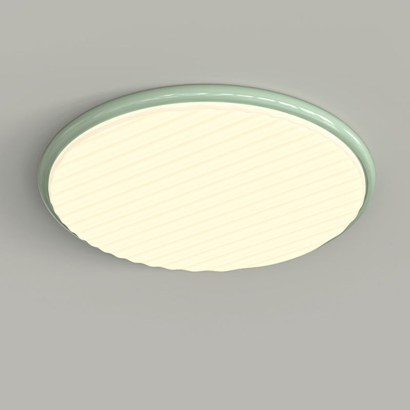 Plafonnier LED rond en fer acrylique nordique contemporain pour chambre et salon 