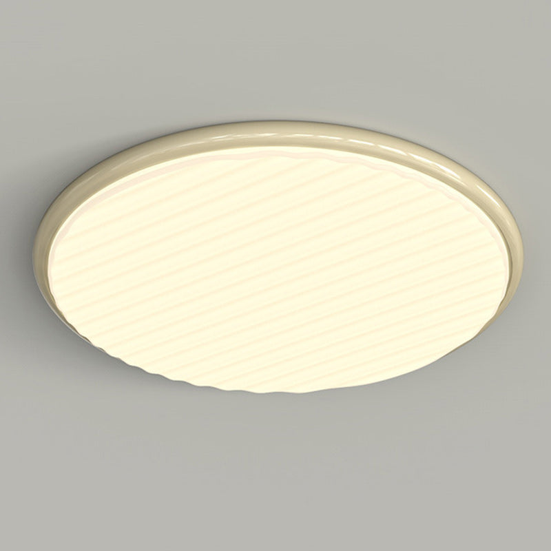 Plafonnier LED rond en fer acrylique nordique contemporain pour chambre et salon 