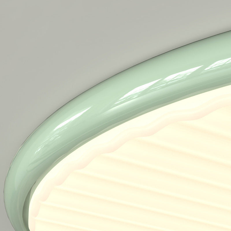 Plafonnier LED rond en fer acrylique nordique contemporain pour chambre et salon 