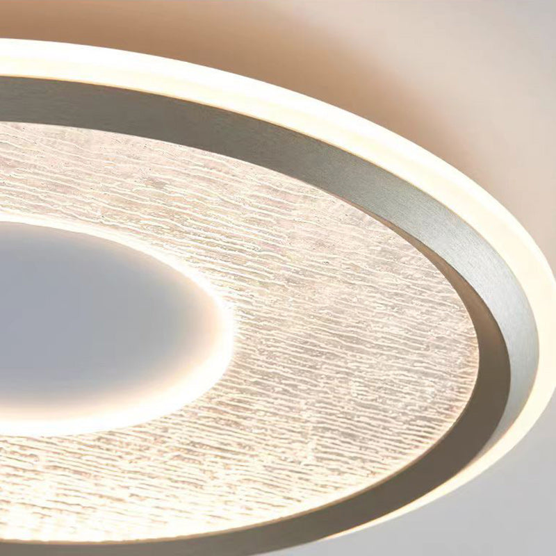 Lumière de plafond LED encastrée ronde en aluminium, fer et acrylique minimaliste moderne pour chambre et salon 