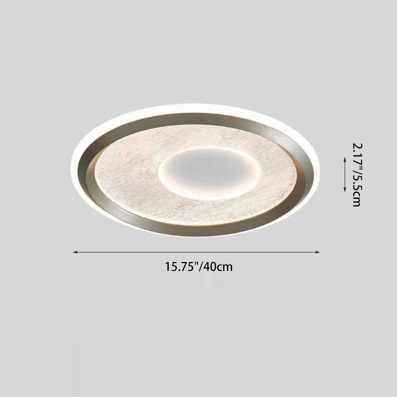 Lumière de plafond LED encastrée ronde en aluminium, fer et acrylique minimaliste moderne pour chambre et salon 