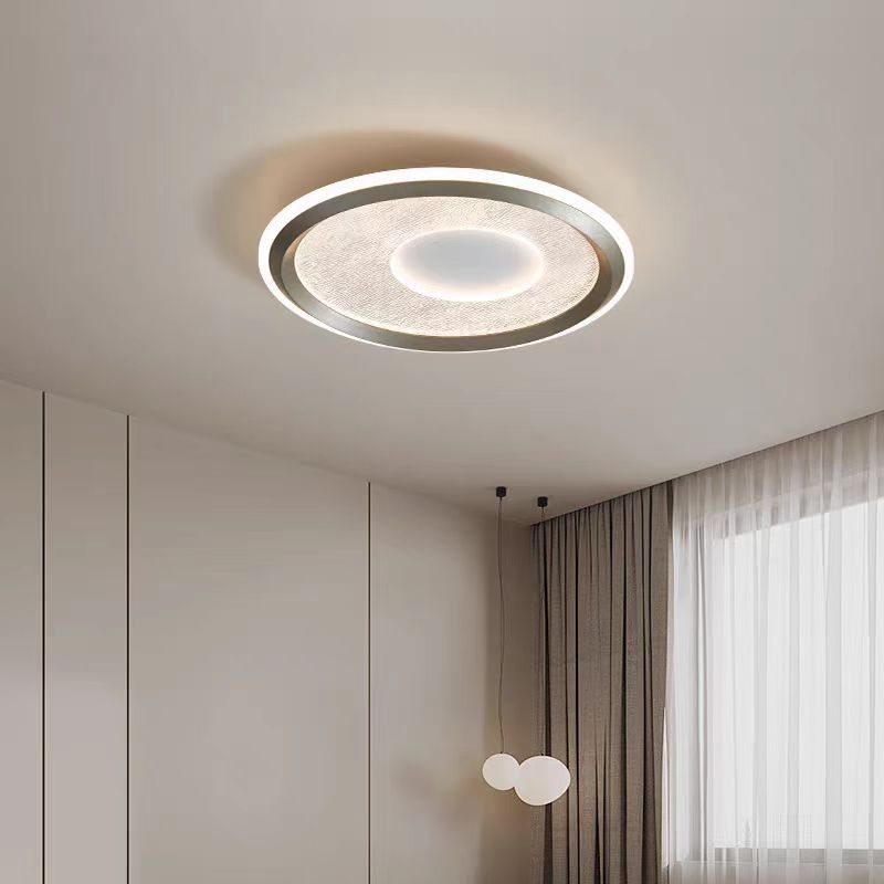 Lumière de plafond LED encastrée ronde en aluminium, fer et acrylique minimaliste moderne pour chambre et salon 