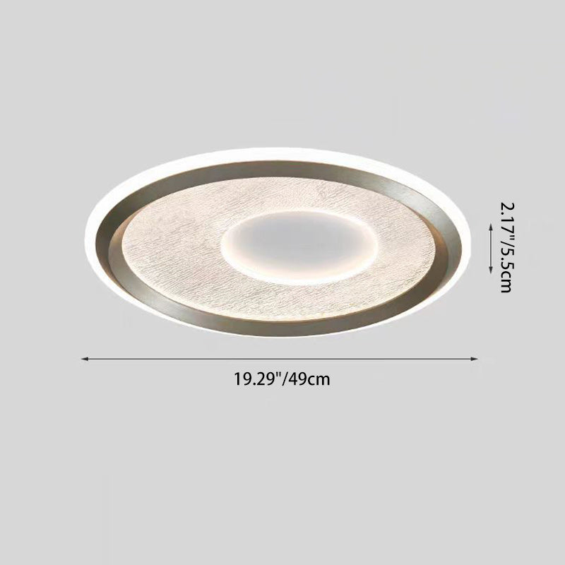Lumière de plafond LED encastrée ronde en aluminium, fer et acrylique minimaliste moderne pour chambre et salon 