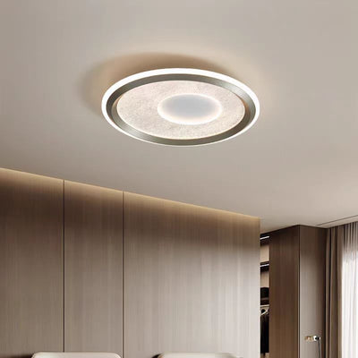 Lumière de plafond LED encastrée ronde en aluminium, fer et acrylique minimaliste moderne pour chambre et salon 