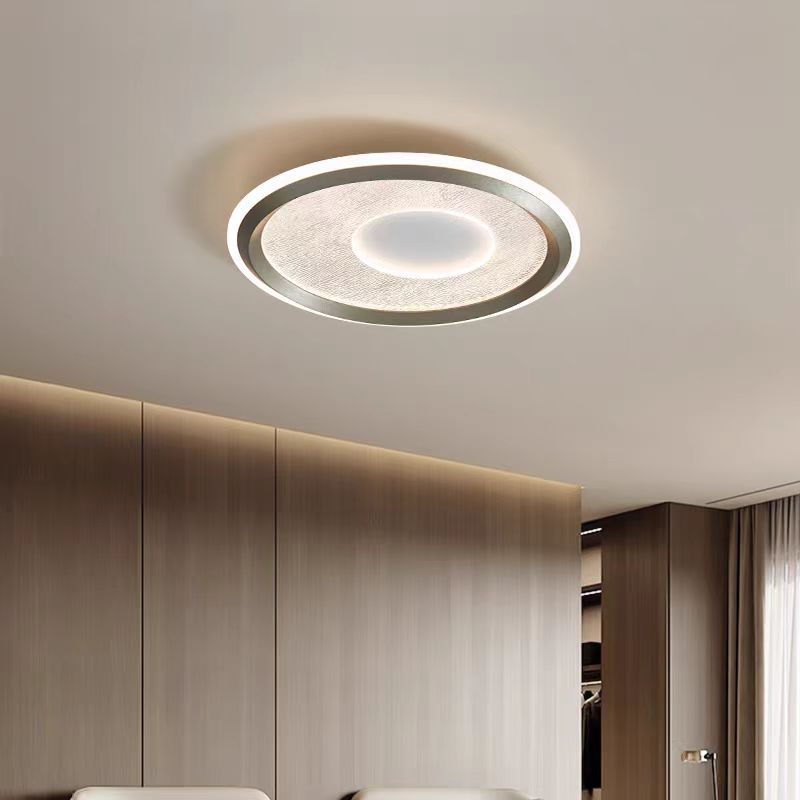 Lumière de plafond LED encastrée ronde en aluminium, fer et acrylique minimaliste moderne pour chambre et salon 