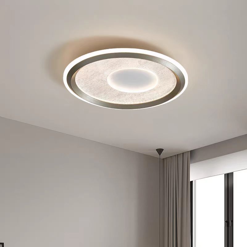 Lumière de plafond LED encastrée ronde en aluminium, fer et acrylique minimaliste moderne pour chambre et salon 