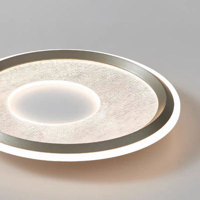 Lumière de plafond LED encastrée ronde en aluminium, fer et acrylique minimaliste moderne pour chambre et salon 
