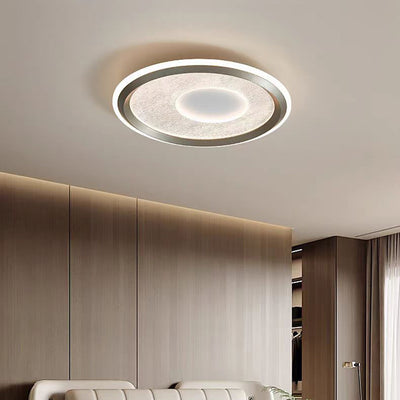 Lumière de plafond LED encastrée ronde en aluminium, fer et acrylique minimaliste moderne pour chambre et salon 