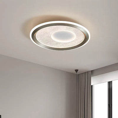 Lumière de plafond LED encastrée ronde en aluminium, fer et acrylique minimaliste moderne pour chambre et salon 