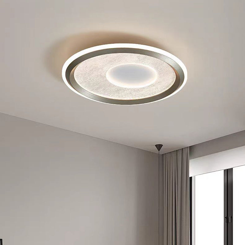 Lumière de plafond LED encastrée ronde en aluminium, fer et acrylique minimaliste moderne pour chambre et salon 