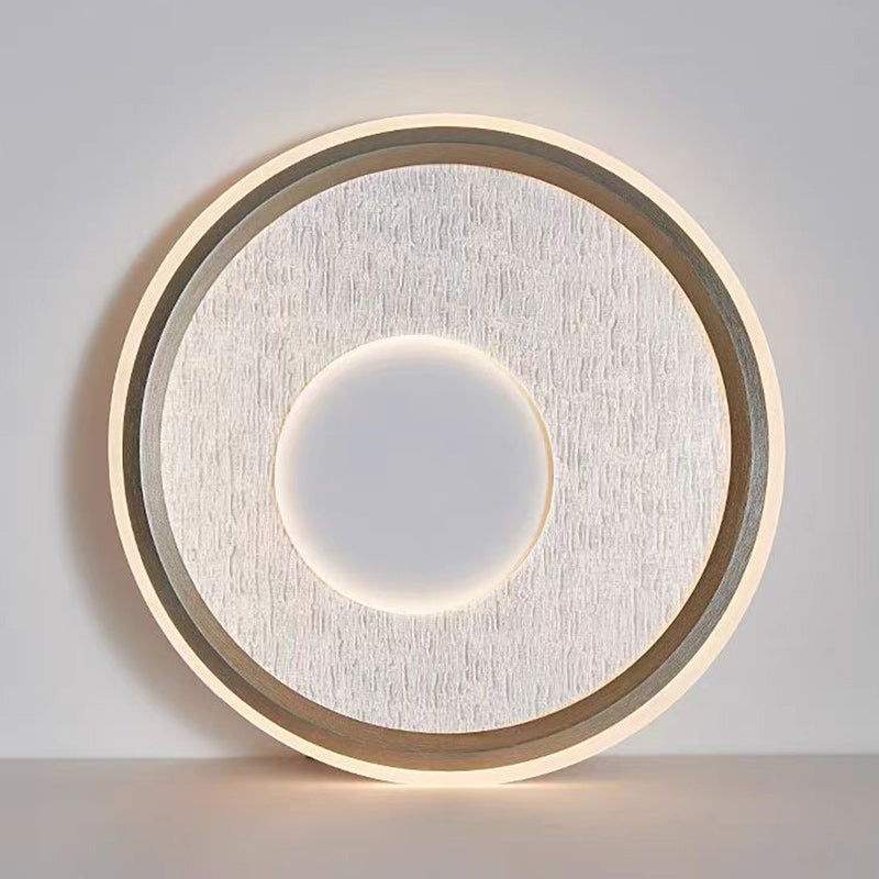 Lumière de plafond LED encastrée ronde en aluminium, fer et acrylique minimaliste moderne pour chambre et salon 