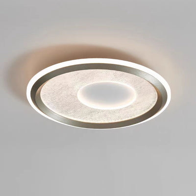 Lumière de plafond LED encastrée ronde en aluminium, fer et acrylique minimaliste moderne pour chambre et salon 