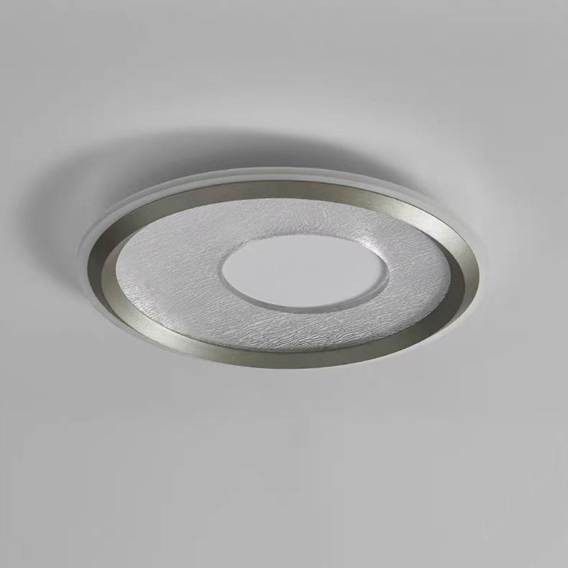 Lumière de plafond LED encastrée ronde en aluminium, fer et acrylique minimaliste moderne pour chambre et salon 