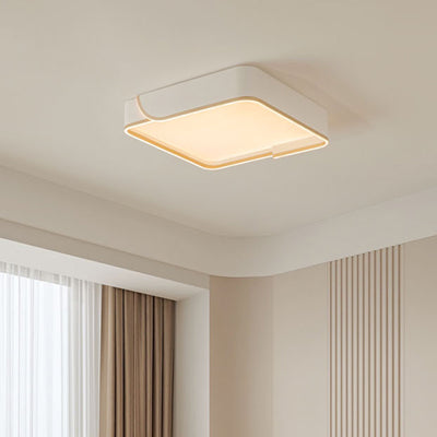Plafonnier LED géométrique en fer nordique contemporain, aluminium et PC pour chambre et salon 