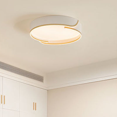 Plafonnier LED géométrique en fer nordique contemporain, aluminium et PC pour chambre et salon 