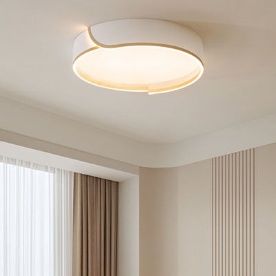 Plafonnier LED géométrique en fer nordique contemporain, aluminium et PC pour chambre et salon 
