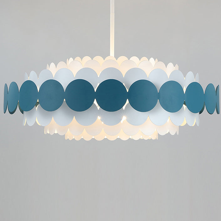 Contemporary Creative Iron Oval 6/9-Light Chandelier With Adjustable Rod For Bedroom &amp; Living Room