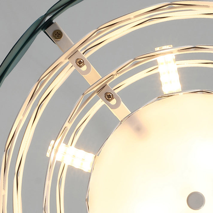 Contemporary Creative Iron Oval 6/9-Light Chandelier With Adjustable Rod For Bedroom &amp; Living Room