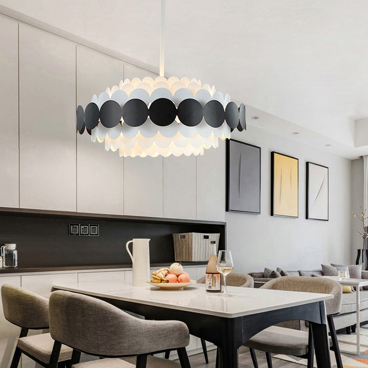 Contemporary Creative Iron Oval 6/9-Light Chandelier With Adjustable Rod For Bedroom &amp; Living Room