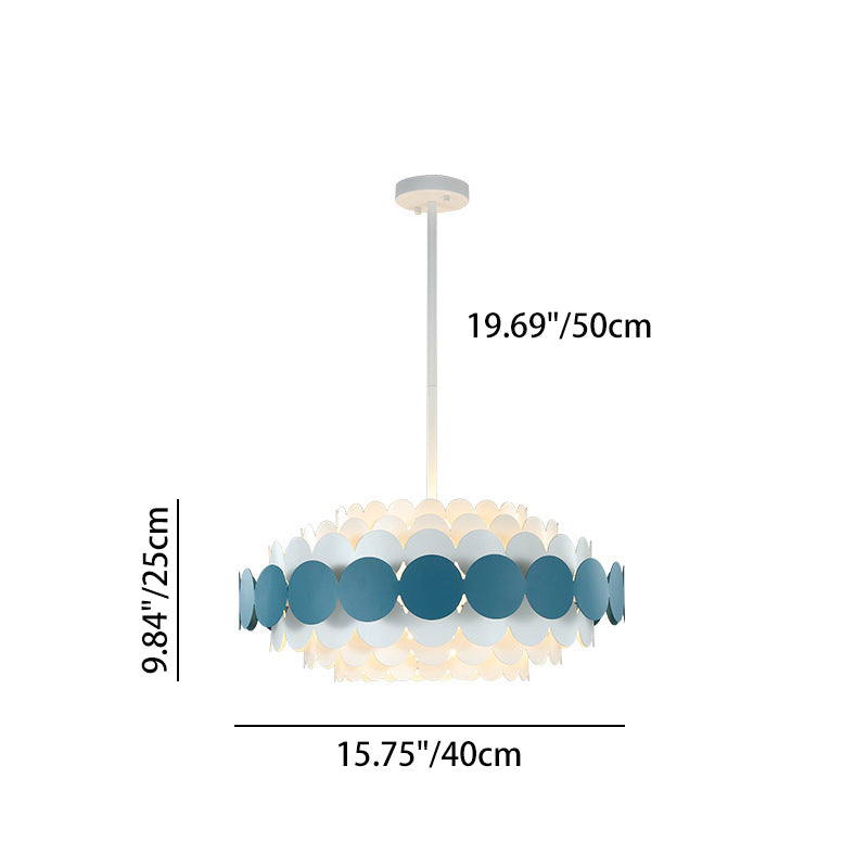 Contemporary Creative Iron Oval 6/9-Light Chandelier With Adjustable Rod For Bedroom &amp; Living Room