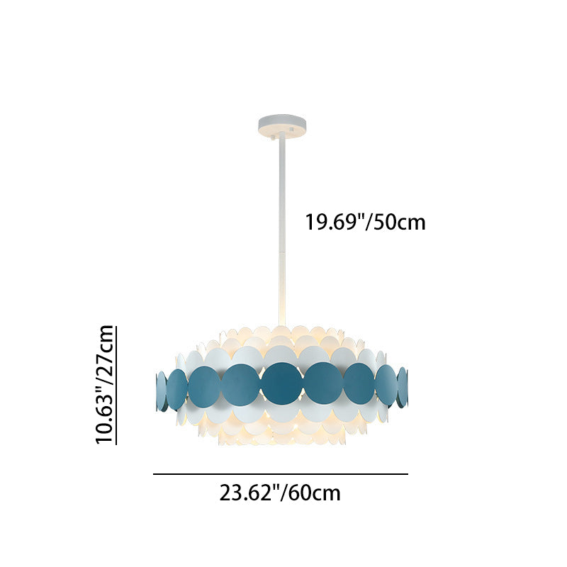 Contemporary Creative Iron Oval 6/9-Light Chandelier With Adjustable Rod For Bedroom &amp; Living Room