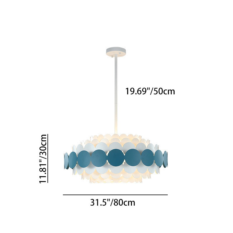 Contemporary Creative Iron Oval 6/9-Light Chandelier With Adjustable Rod For Bedroom &amp; Living Room