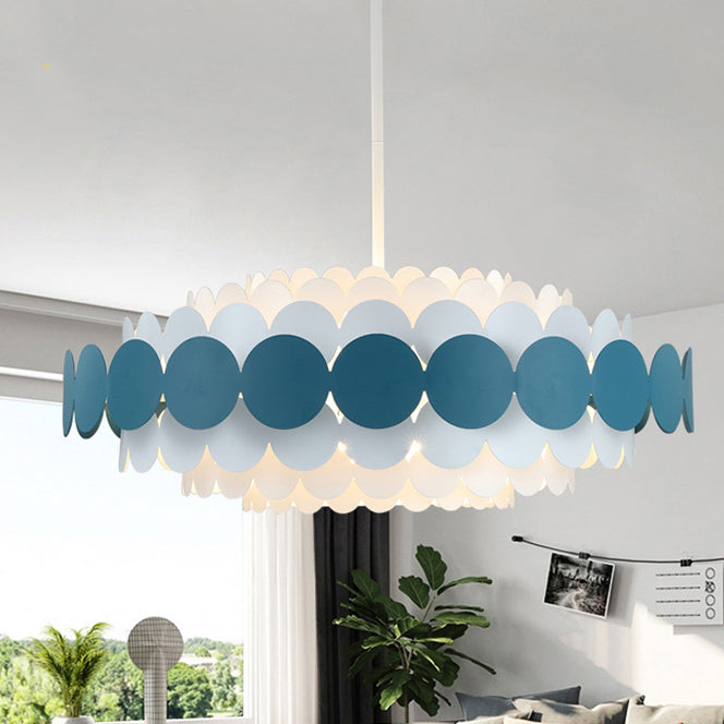 Contemporary Creative Iron Oval 6/9-Light Chandelier With Adjustable Rod For Bedroom &amp; Living Room