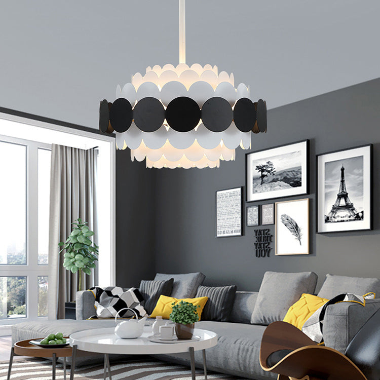 Contemporary Creative Iron Oval 6/9-Light Chandelier With Adjustable Rod For Bedroom &amp; Living Room
