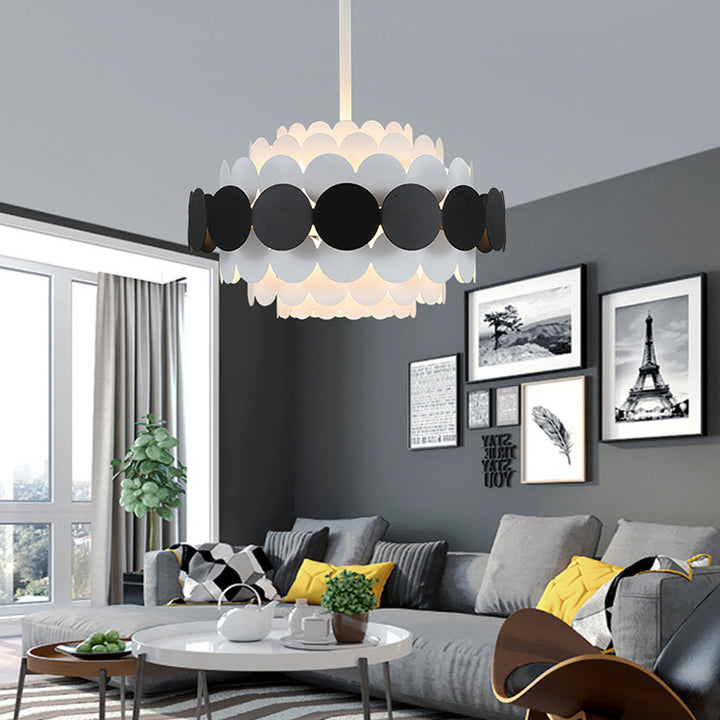 Contemporary Creative Iron Oval 6/9-Light Chandelier With Adjustable Rod For Bedroom &amp; Living Room