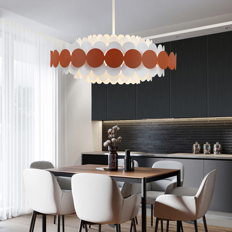 Contemporary Creative Iron Oval 6/9-Light Chandelier With Adjustable Rod For Bedroom &amp; Living Room