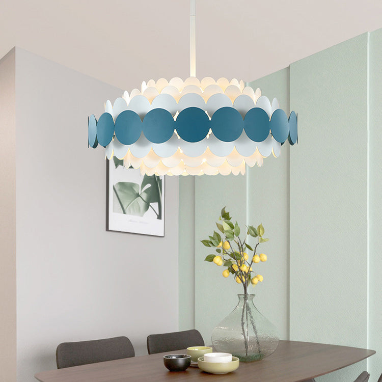 Contemporary Creative Iron Oval 6/9-Light Chandelier With Adjustable Rod For Bedroom &amp; Living Room