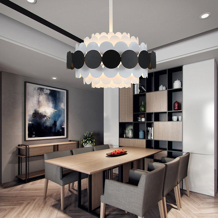 Contemporary Creative Iron Oval 6/9-Light Chandelier With Adjustable Rod For Bedroom &amp; Living Room