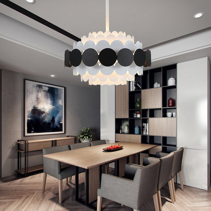 Contemporary Creative Iron Oval 6/9-Light Chandelier With Adjustable Rod For Bedroom &amp; Living Room
