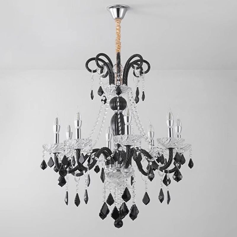 Traditioneller französischer Eisen- und Glaszweig-Stil 6/8/10/15-Licht Kronleuchter für Schlafzimmer &amp; Wohnzimmer 