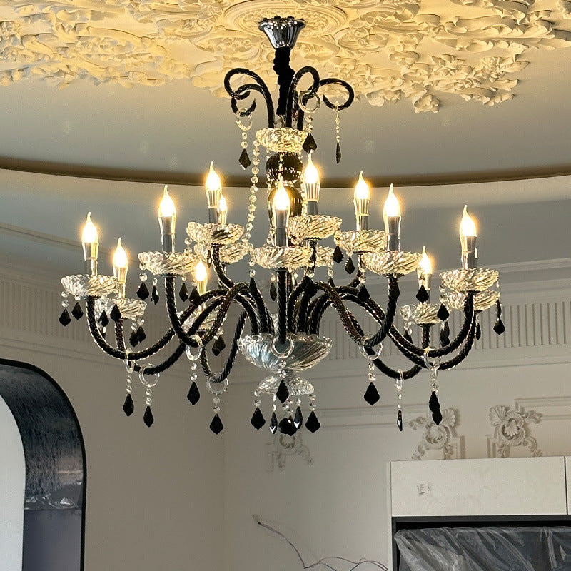 Traditioneller französischer Eisen- und Glaszweig-Stil 6/8/10/15-Licht Kronleuchter für Schlafzimmer &amp; Wohnzimmer 