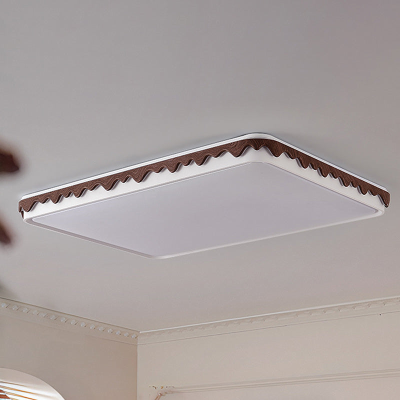 Plafonnier LED géométrique en fer et acrylique vintage traditionnel pour chambre et salon 