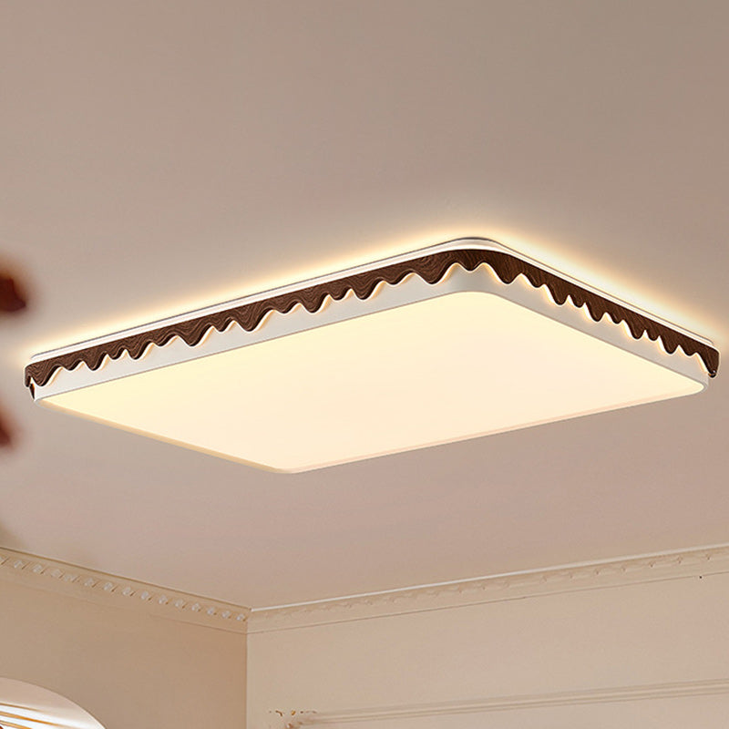 Plafonnier LED géométrique en fer et acrylique vintage traditionnel pour chambre et salon 
