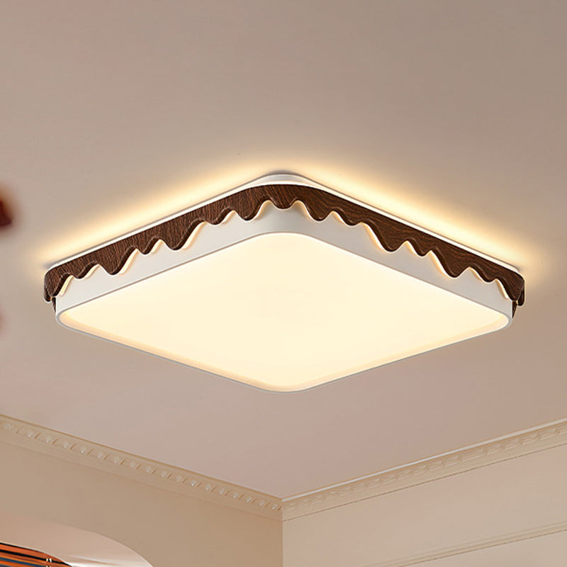 Plafonnier LED géométrique en fer et acrylique vintage traditionnel pour chambre et salon 