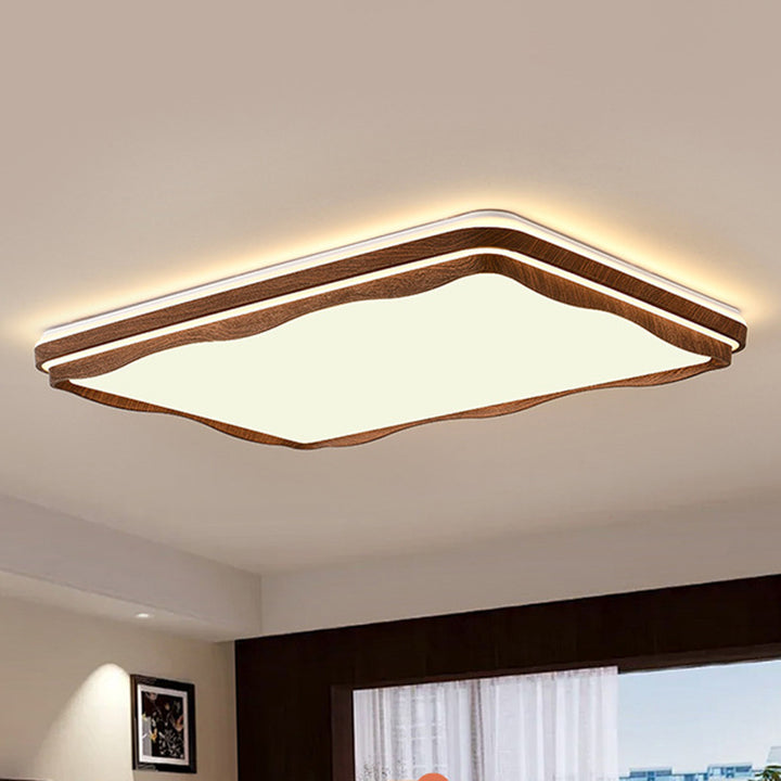 Plafonnier LED géométrique en fer et acrylique vintage traditionnel pour chambre et salon 