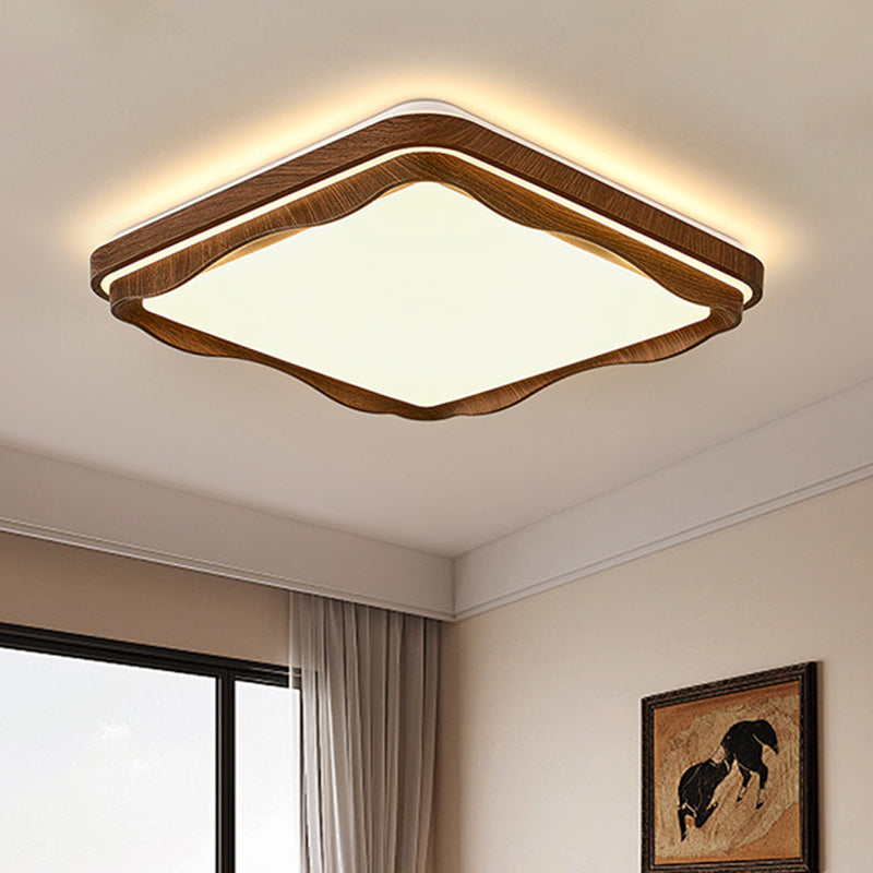 Plafonnier LED géométrique en fer et acrylique vintage traditionnel pour chambre et salon 