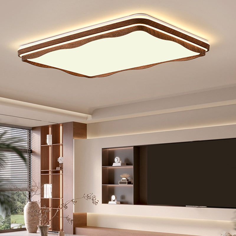 Plafonnier LED géométrique en fer et acrylique vintage traditionnel pour chambre et salon 